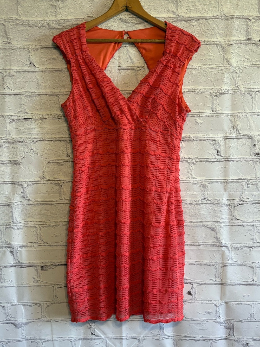 Guess Coral Knit Bodycon Dress